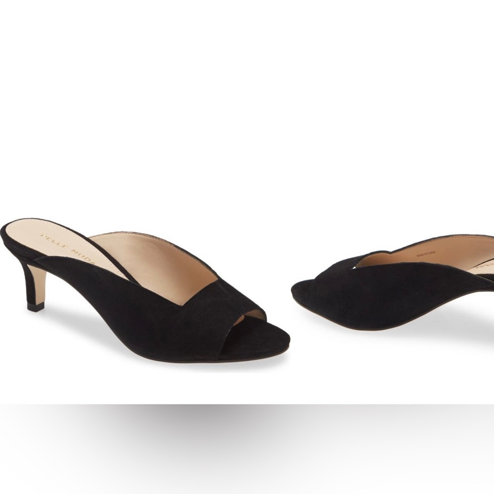 Pelle Moda Black Suede Blake Sandal